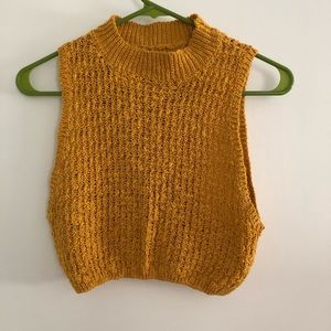 Billabong mustard knit crop top